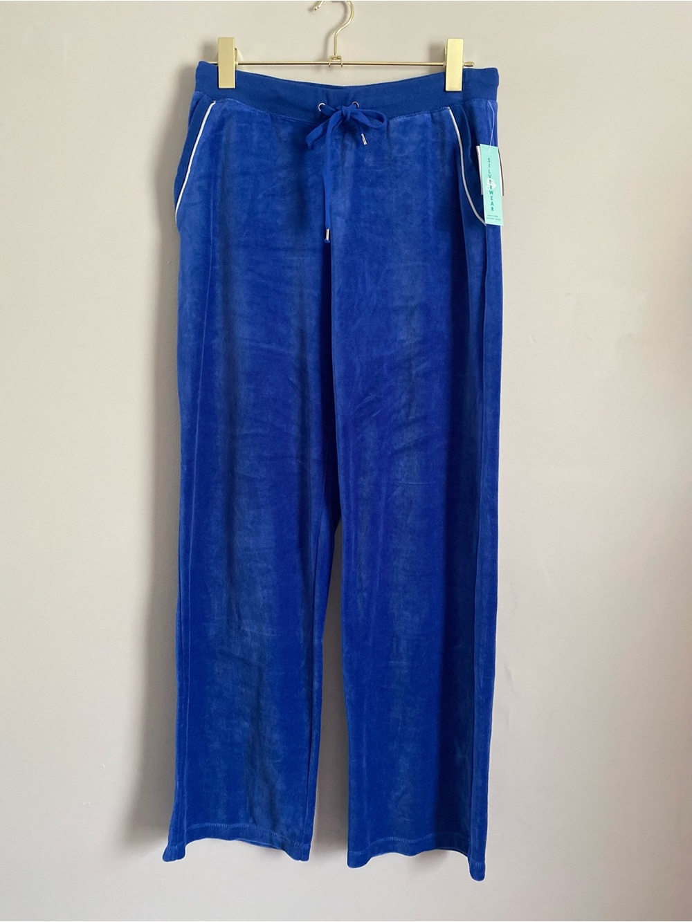 SilverWear New York Velour Joggers Md Y2K Athleisure Retro Nostalgia Travel NWT